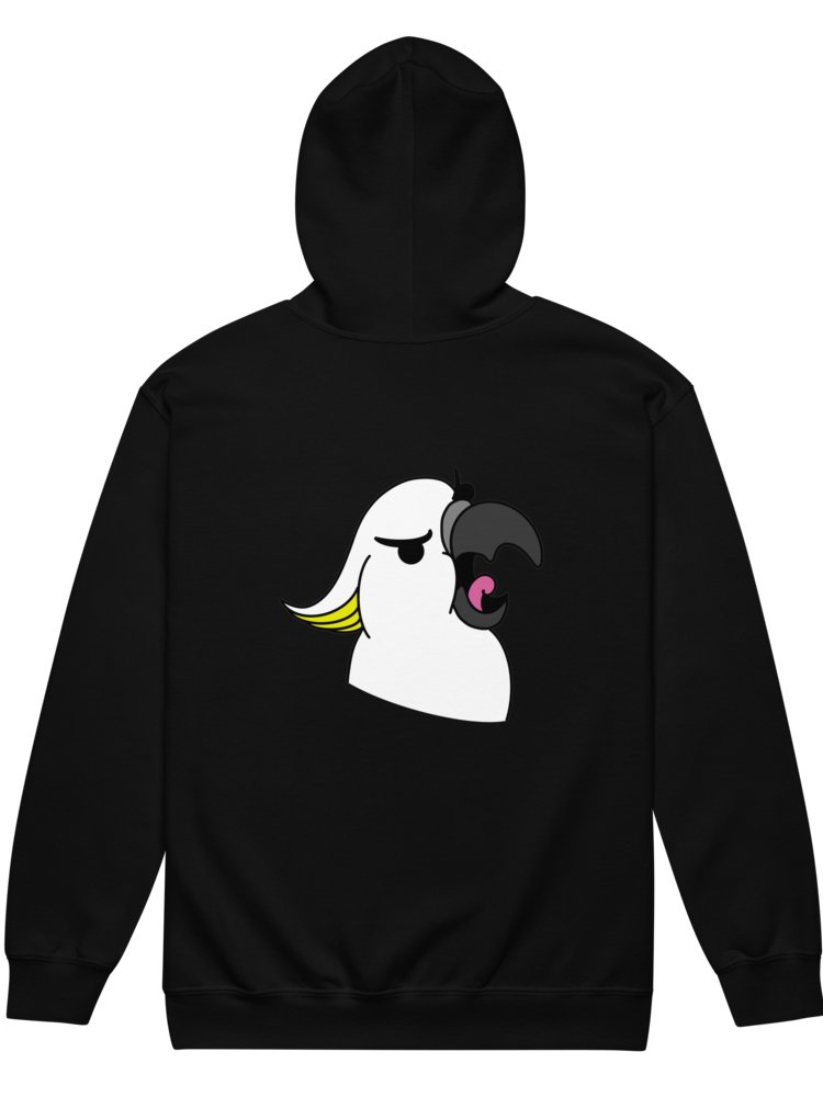 Screaming Cockatoo With Text on the Front Classic Zip Hoodie Multicolor product image (17)