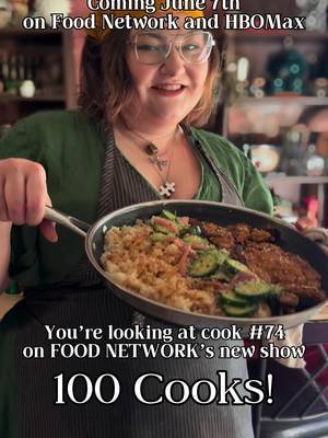 After MONTHS of keeping this secret I can finally officially share that I am going to be on THE FOOD NETWORK!!!!! Catch me June 7th at 9pm ET/PT on @Food Network and the next day on @HBO Max cooking for @nick.digiovanni and @alexguarnascheli and being graciously hosted by the one and only @Terry Crews !!!!! I absolutely cannot believe this is happening! I will see you there travelers!!! #announcement #100cooks #foodnetwork  