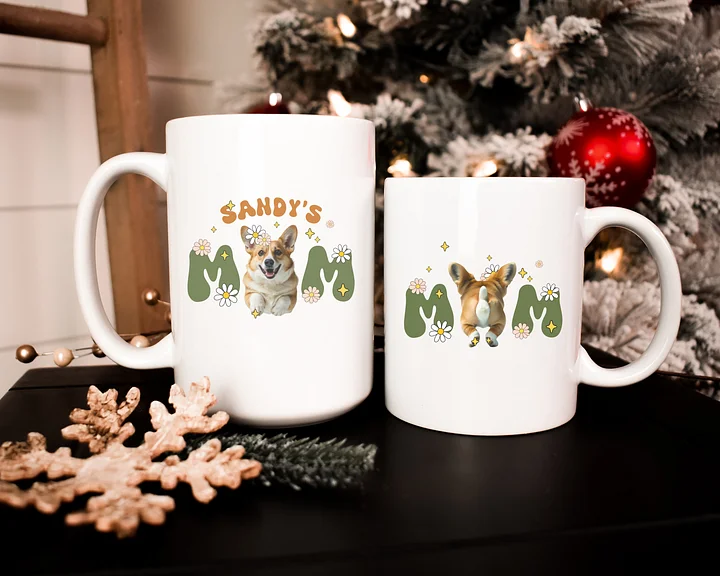 Corgi mom retro white coffee mug product image (2)