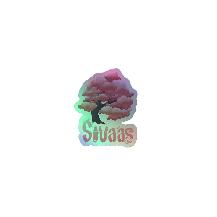 SivaasTVV Holographic Sticker Name & Cherry Blossom Tree product image (1)