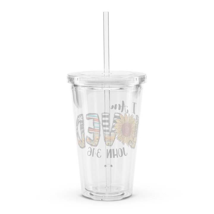 I Am Loved - Double Wall Clear Plastic Tumbler product image (2)