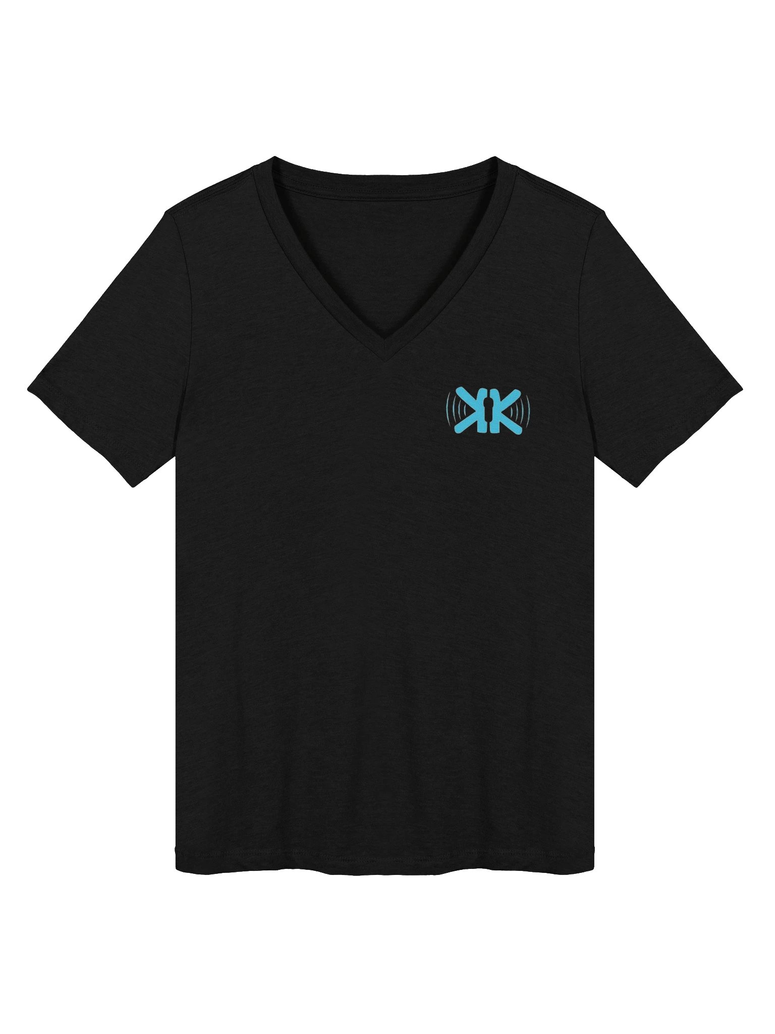 Krank It Up Karaoke Women's Relaxed V-Neck T-Shirt Black product image (1)