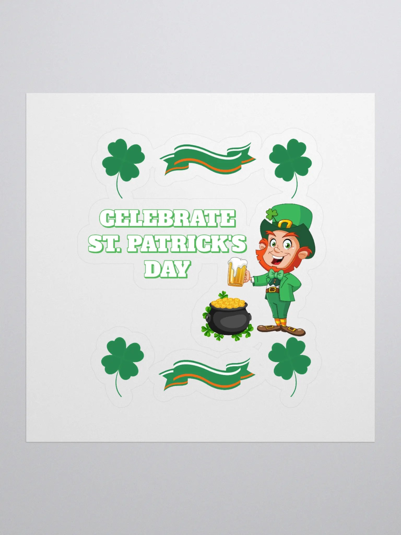 Celebrate St. Patrick's Day Holiday Sticker product image (1)