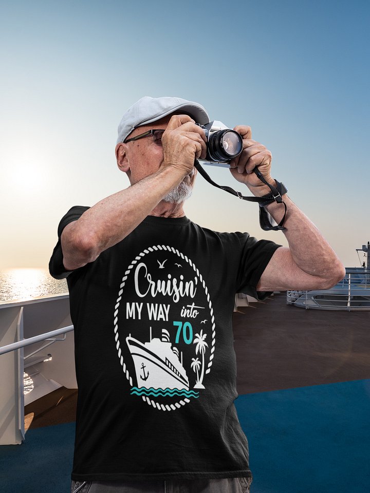 Cruisin' My Way Into 70 Unisex Softstyle T-Shirt Dark Colours product image (2)