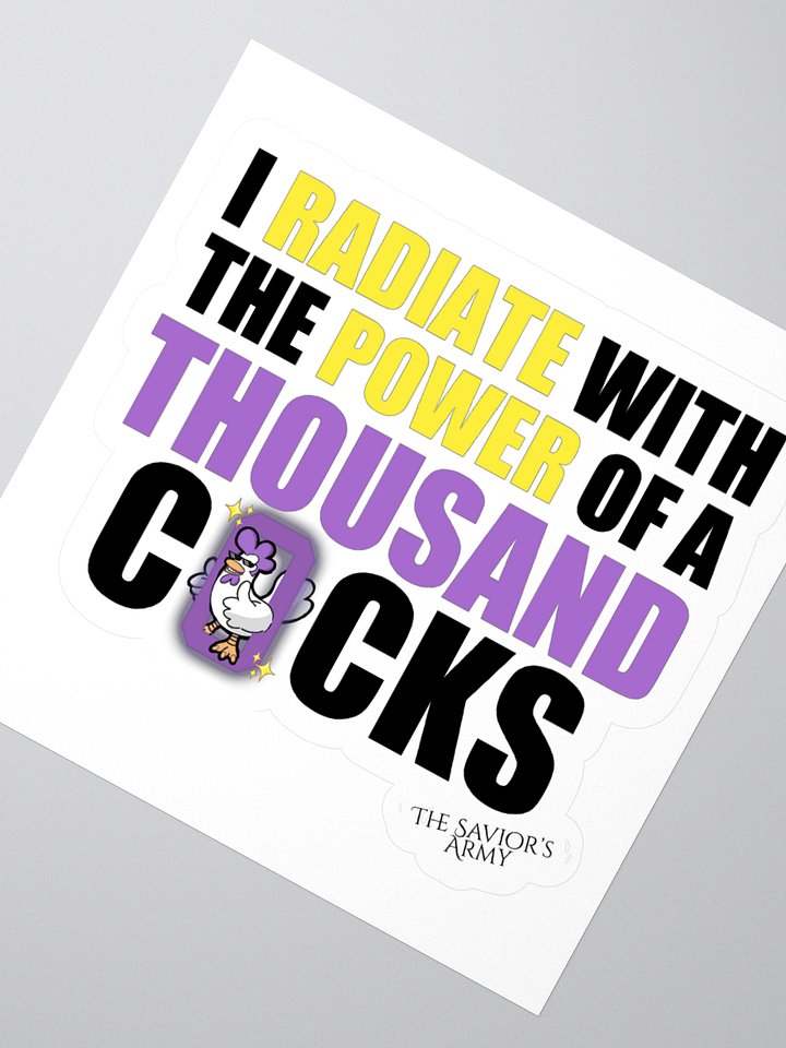 Radiate With Power Kiss Cut Sticker product image (2)