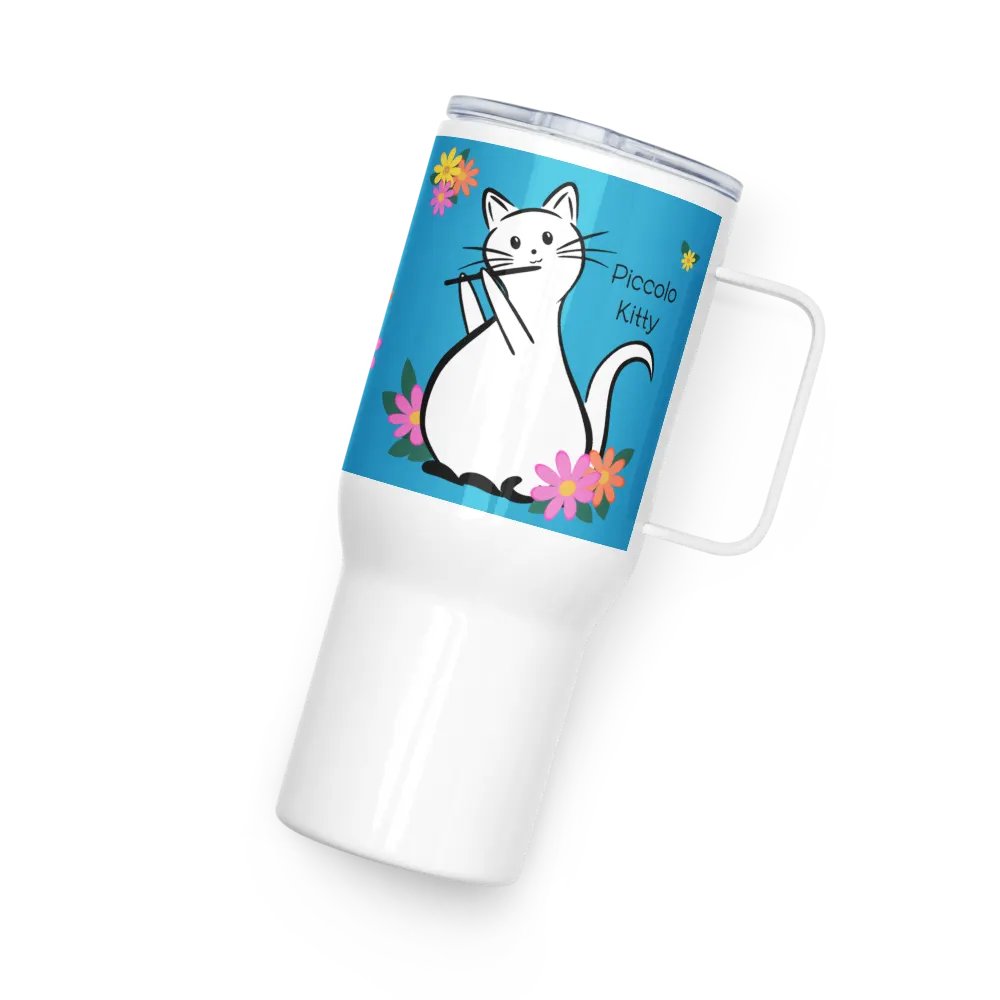 Flute Kitty Travel Mug w handle - Piccolo product image (4)