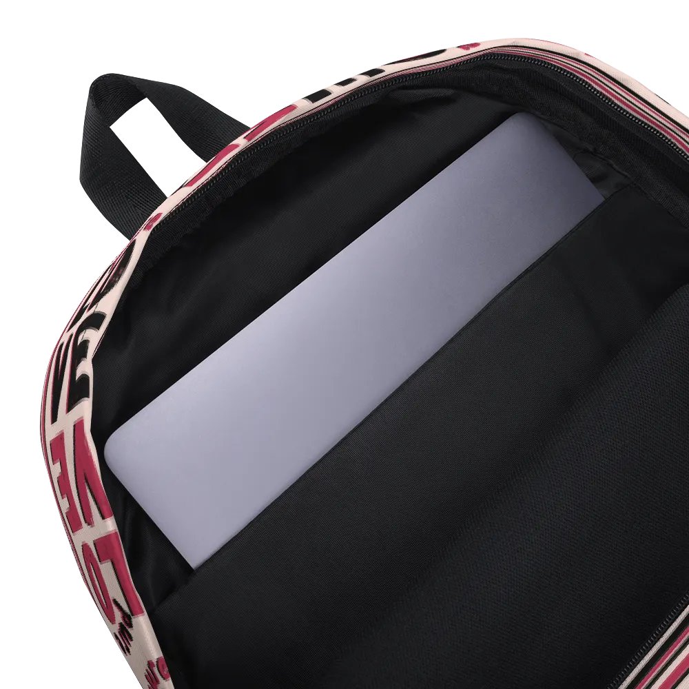 Pure LOVE dual Color Pattern on peach Background - All-Over Print Backpack product image (7)