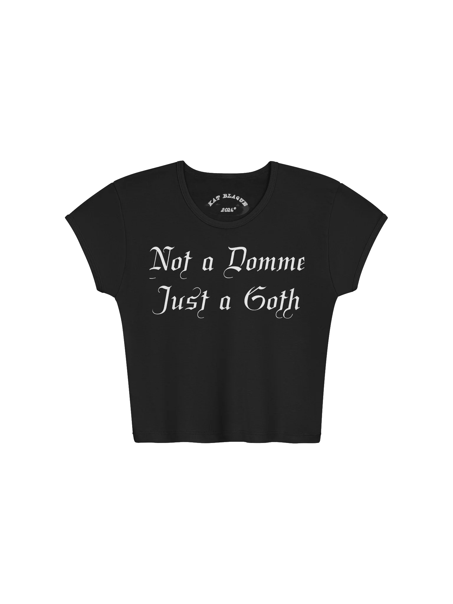 Domme White Ink Plain Crop Top product image (1)