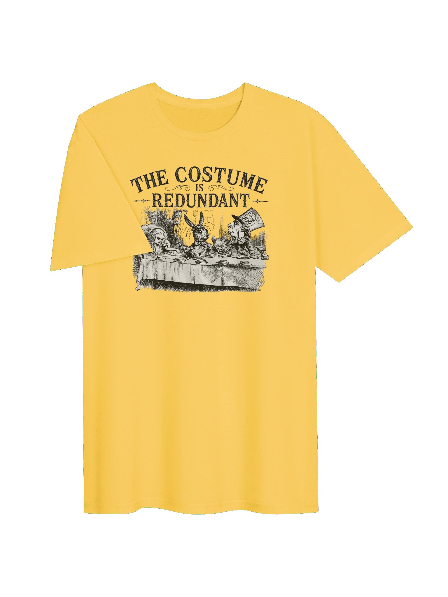 THE COSTUME IS REDUNDANT, Alice Tea Party, Halloween Unisex Cotton Softstyle T-Shirt product image (3)