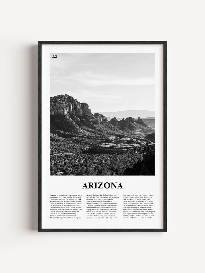 Arizona 01 Newspaper Poster | Framed product image (1)