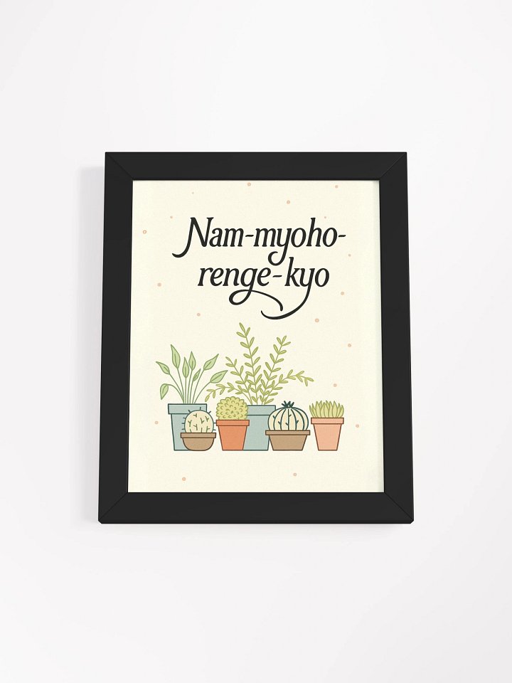 Nam-myoho-renge-kyo Framed Wall Art – Peaceful Botanical Poster for Nichiren Buddhism Practice product image (1)