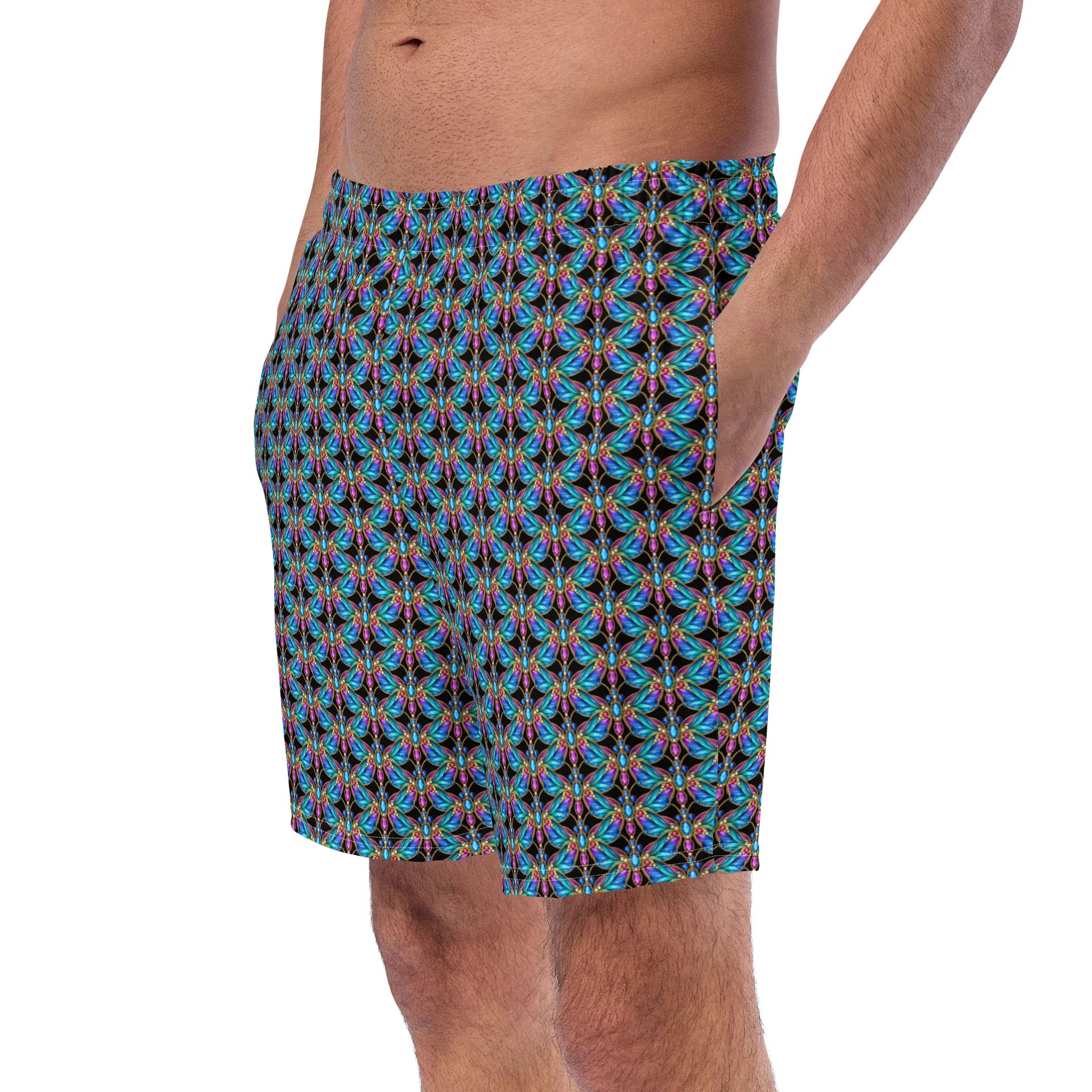 Dragonfly All-Over Print Swim Trunks product image (2)
