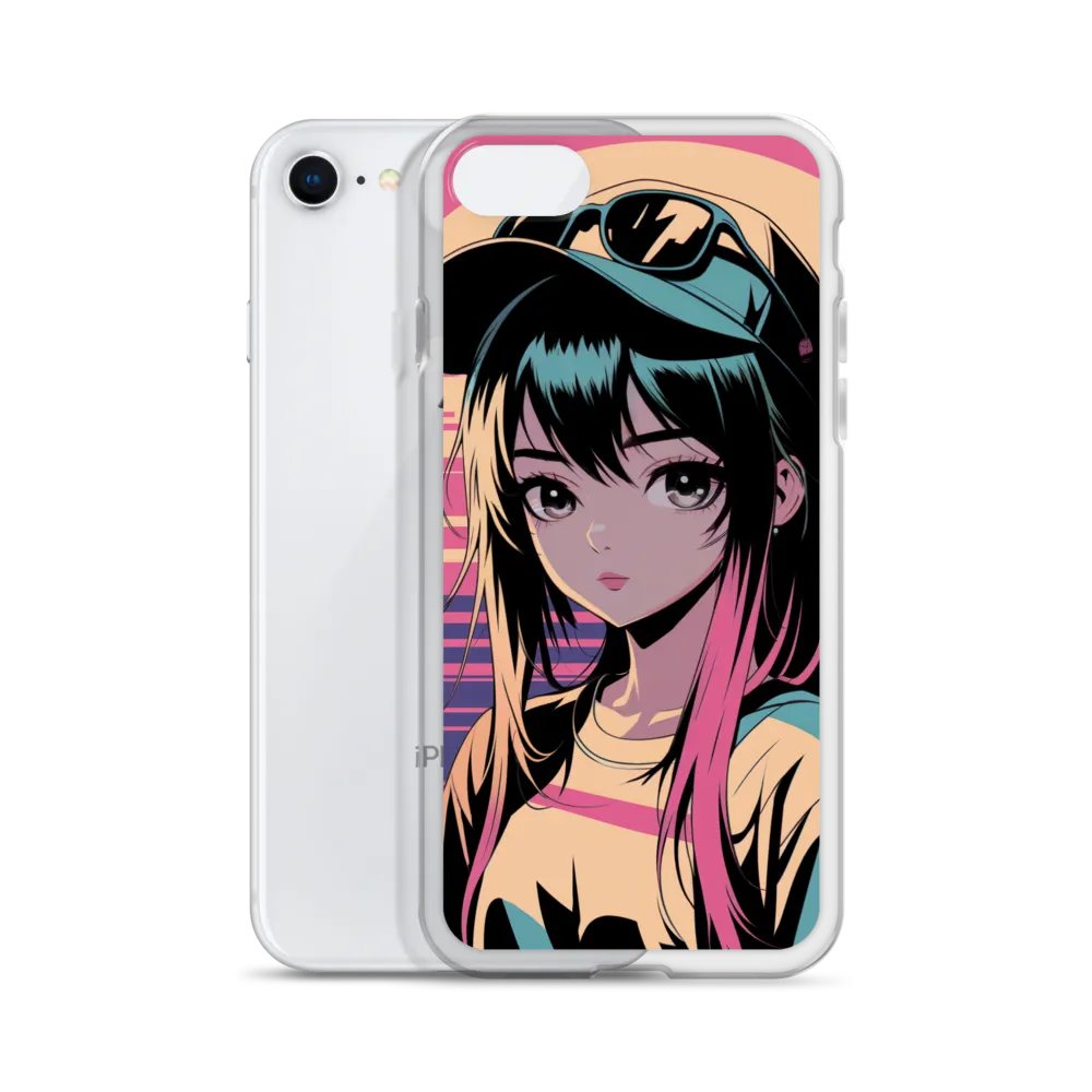 Anime Girl Rainbow hair Iphone Cover product image (2)