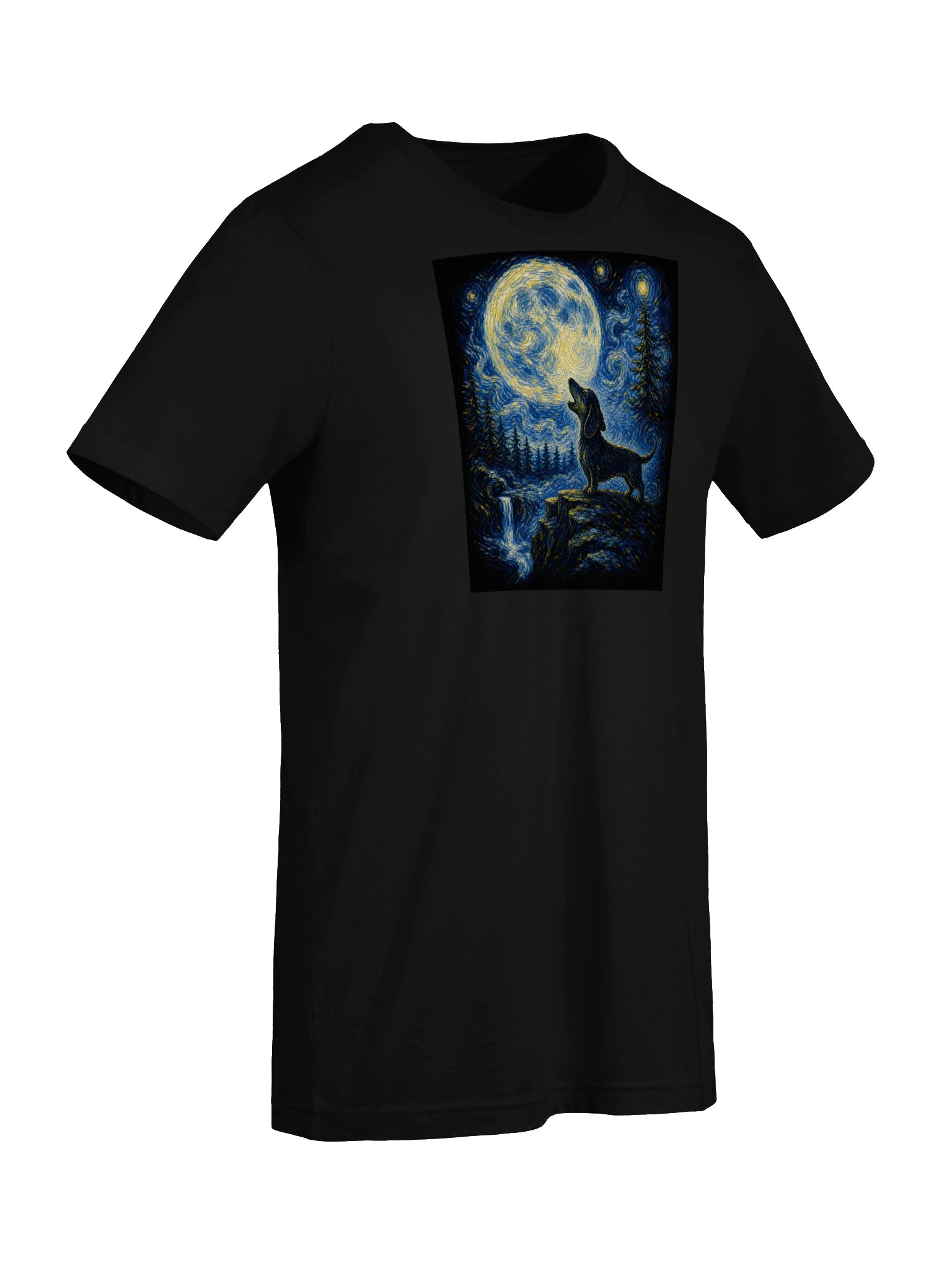 Moonlit Dachshund T-Shirt – Starry Night Wiener Dog Tee product image (2)