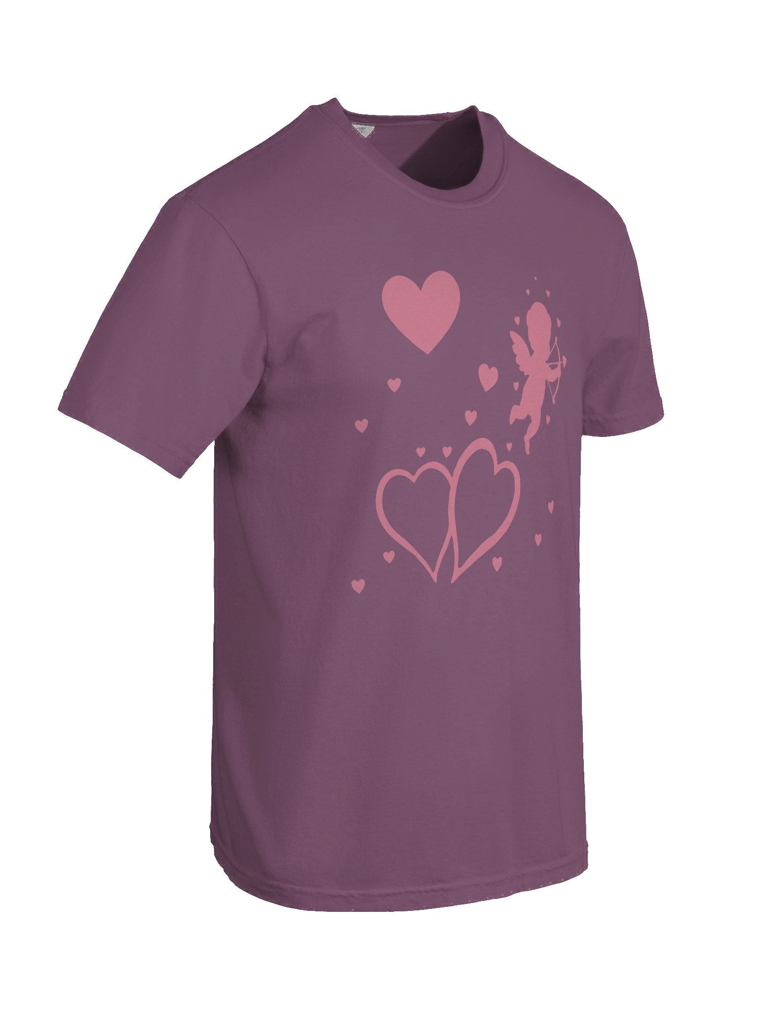 Cupid's Hearts Silhouette Garment Dyed T-Shirt product image (87)