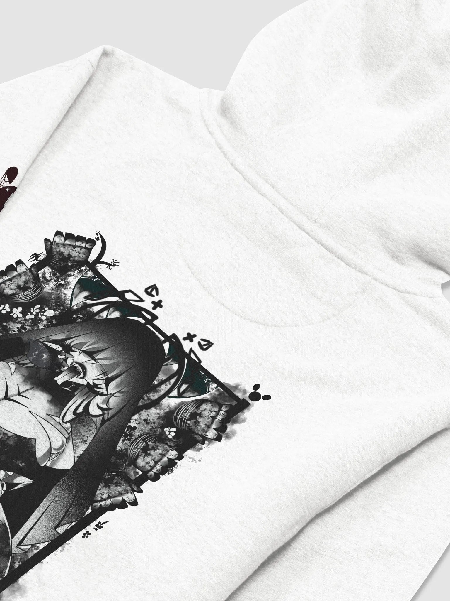 Goth bun B&W hoodie product image (4)
