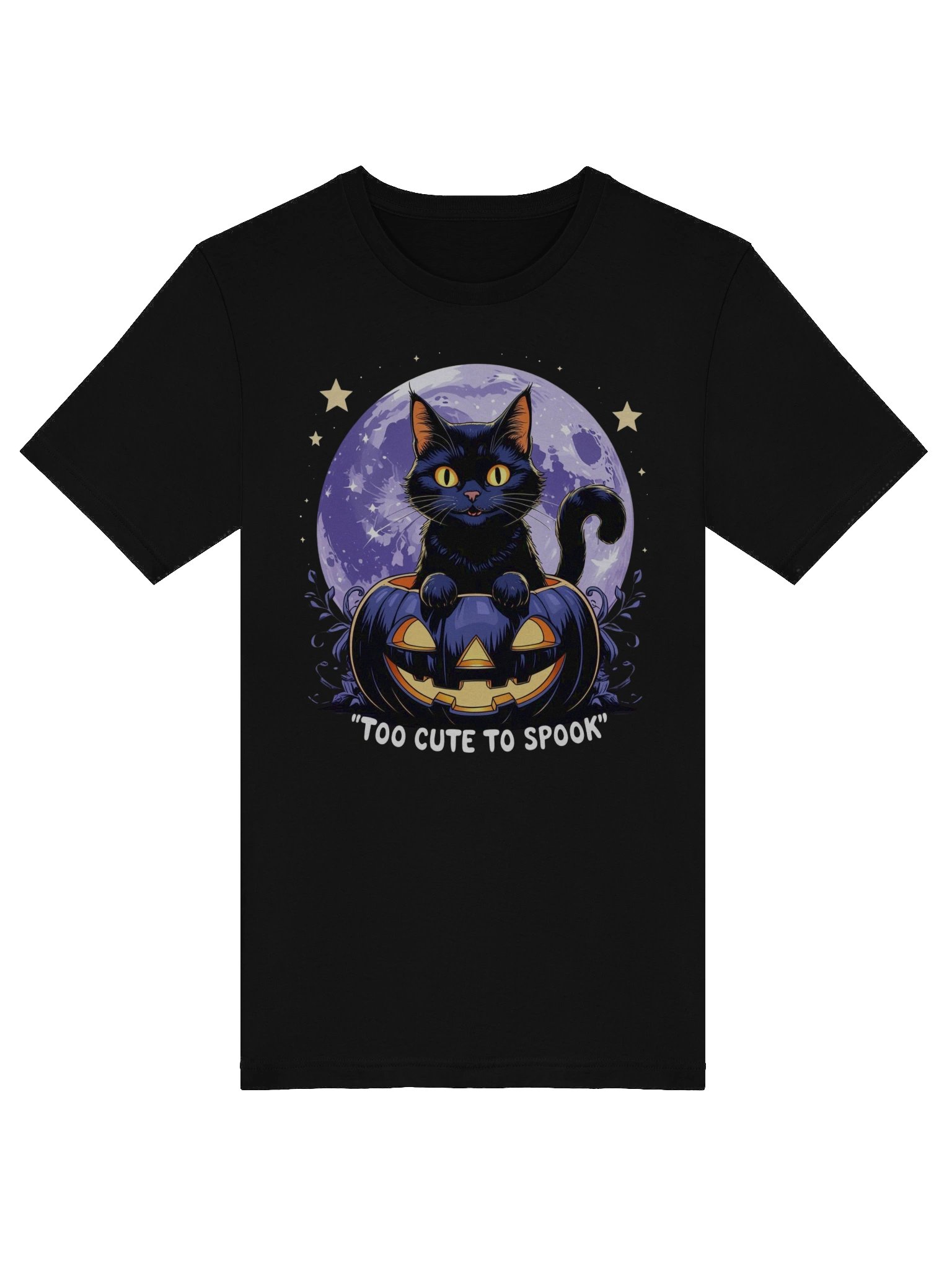 Whimsical Cat in Pumpkin Moonlight T-Shirt product image (7)