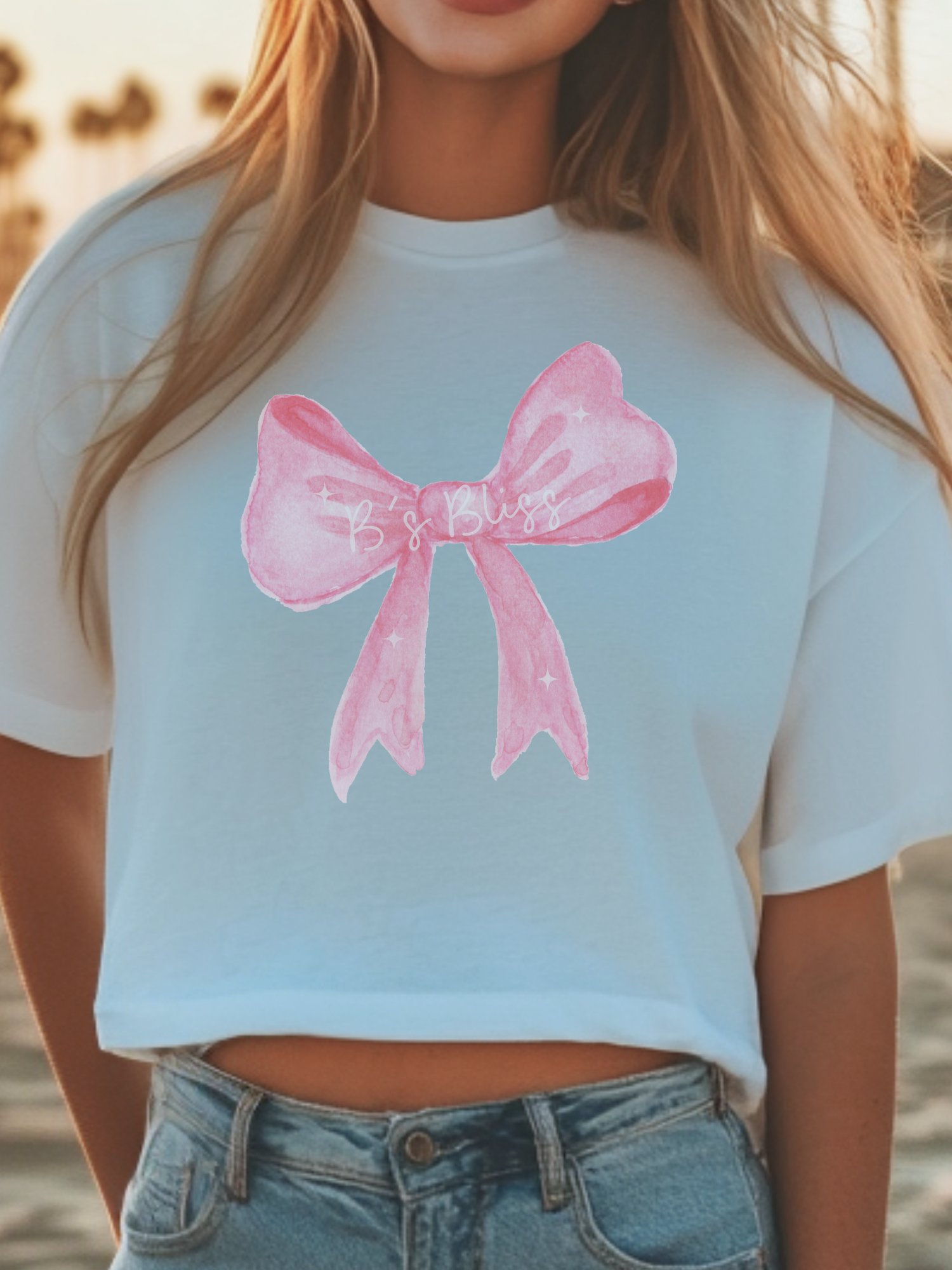 Comfort Colors Pink Coquette Bow Boxy Tee product image (2)