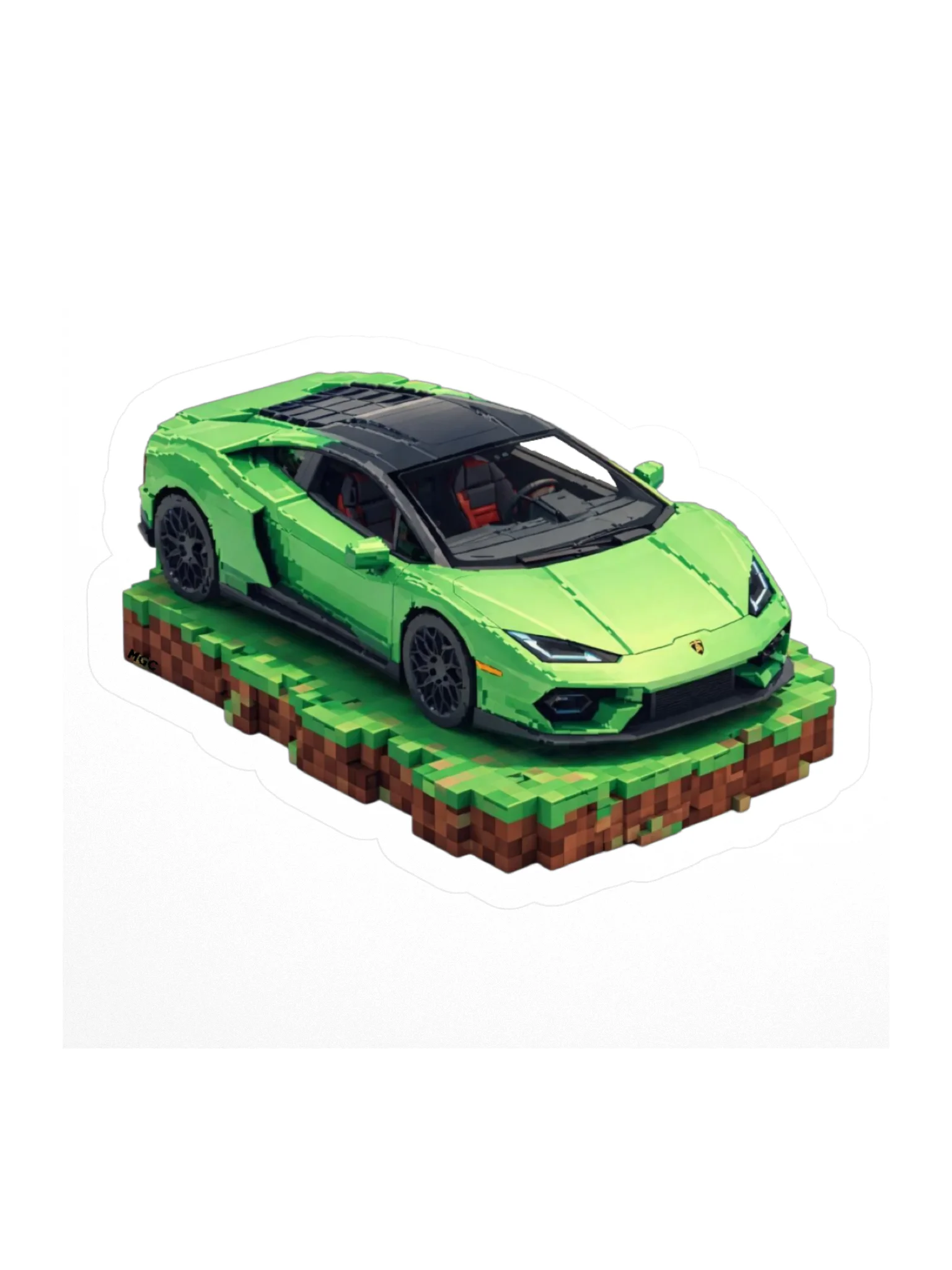 Green Lamborghini Temerario Sticker (Pixel, Retro, Minecraft) product image (2)
