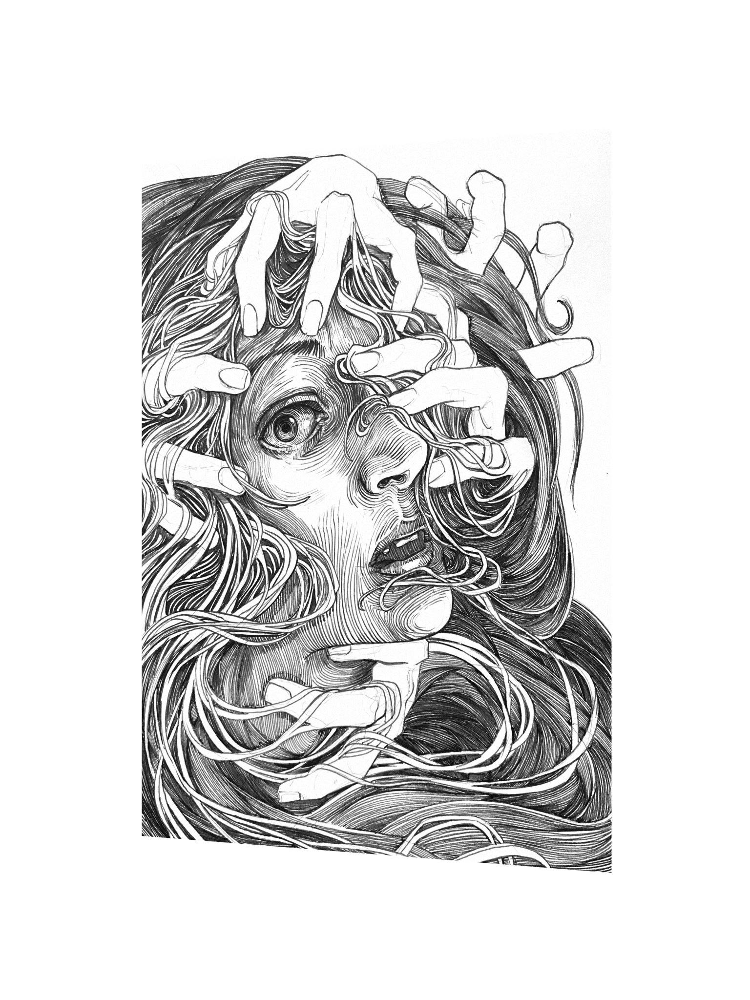 Inktober art. “Panic” (Poster) product image (2)