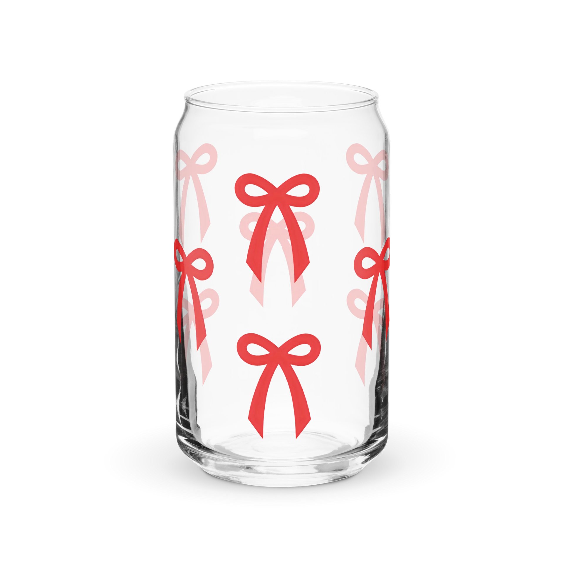 Red Bow Can-Shaped Glass 16 oz product image (3)