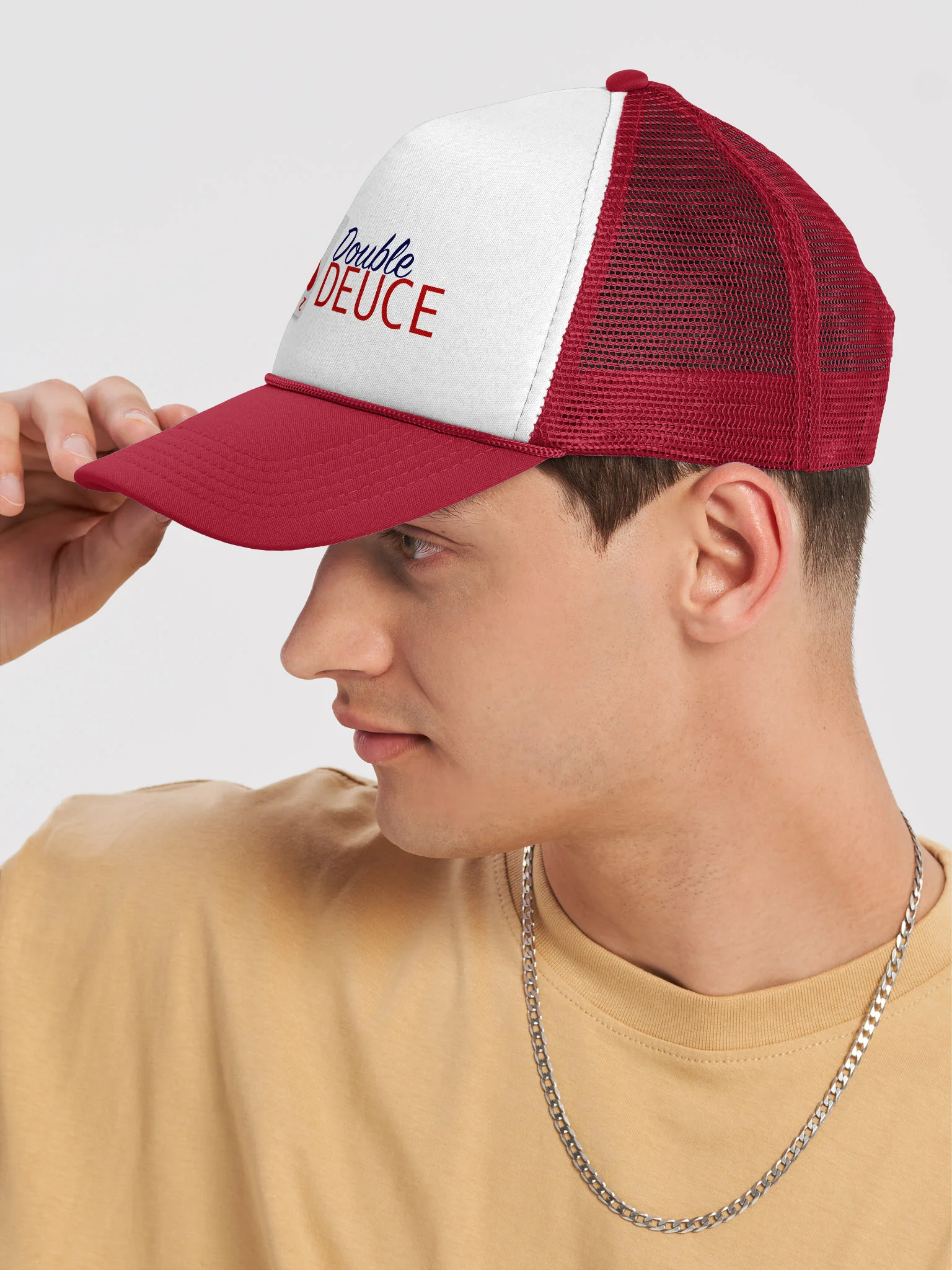 Double Deuce Trucker Cap (Red) product image (7)