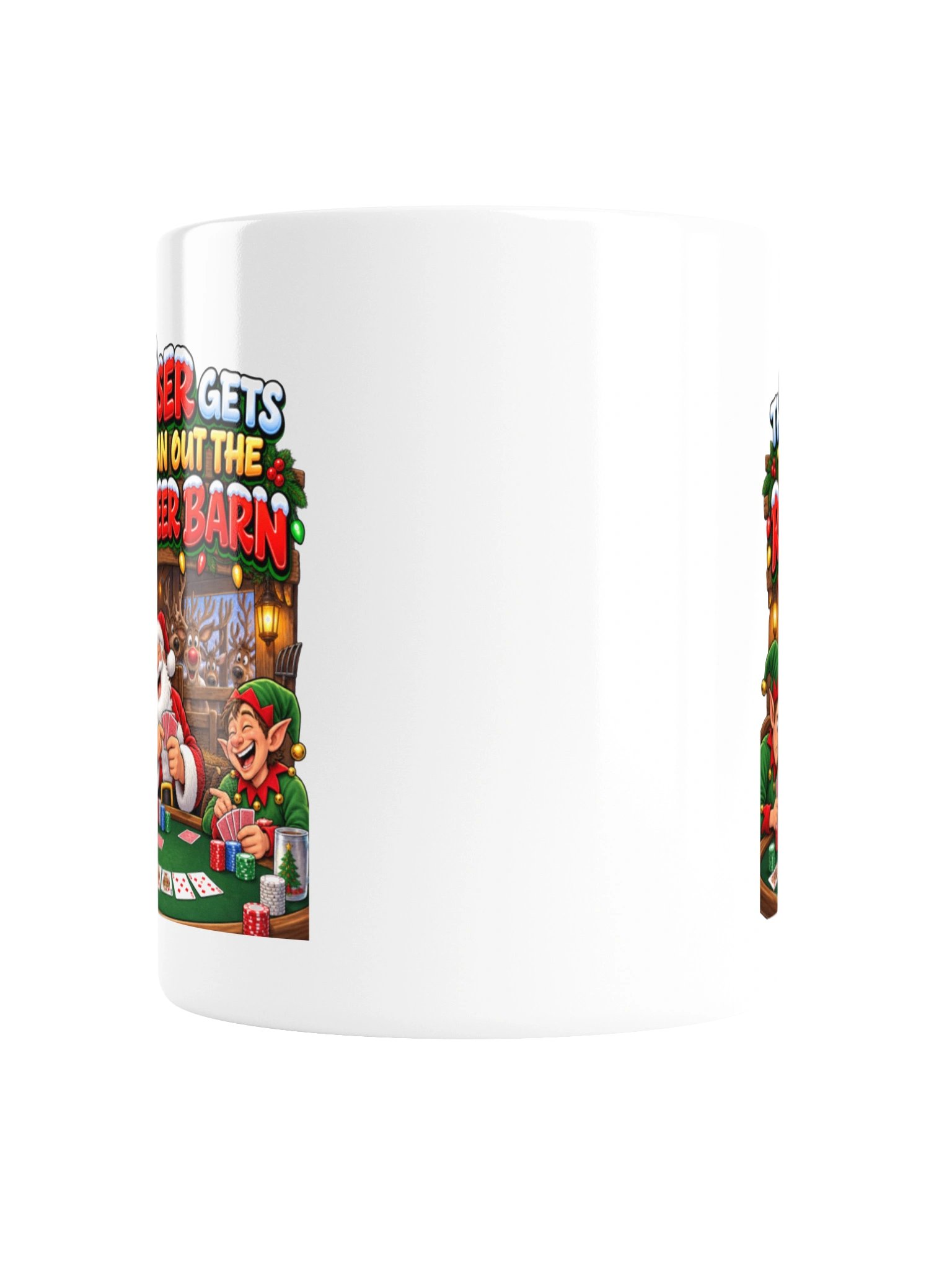 THE LOSER GETS TO CLEAN OUT THE REINDEER BARN - MUG product image (4)