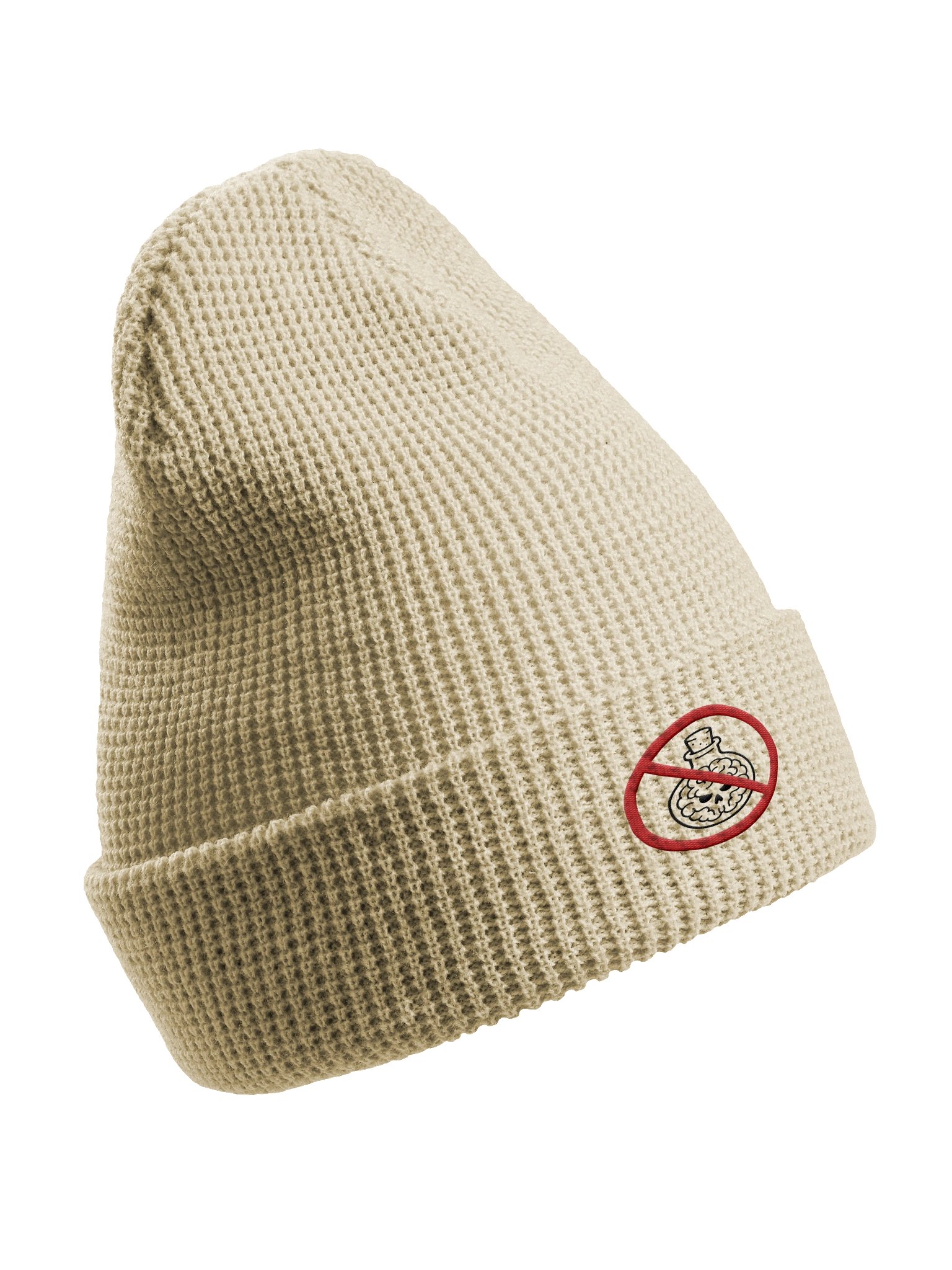 Anti-Mind-Poison Embroidered Logo Black - Waffle Beanie product image (13)