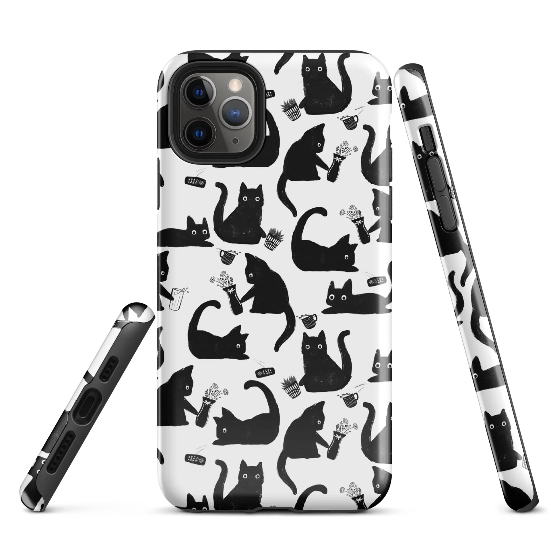 Bad Cats Knocking Stuff Over Patterned iPhone Case product image (1)