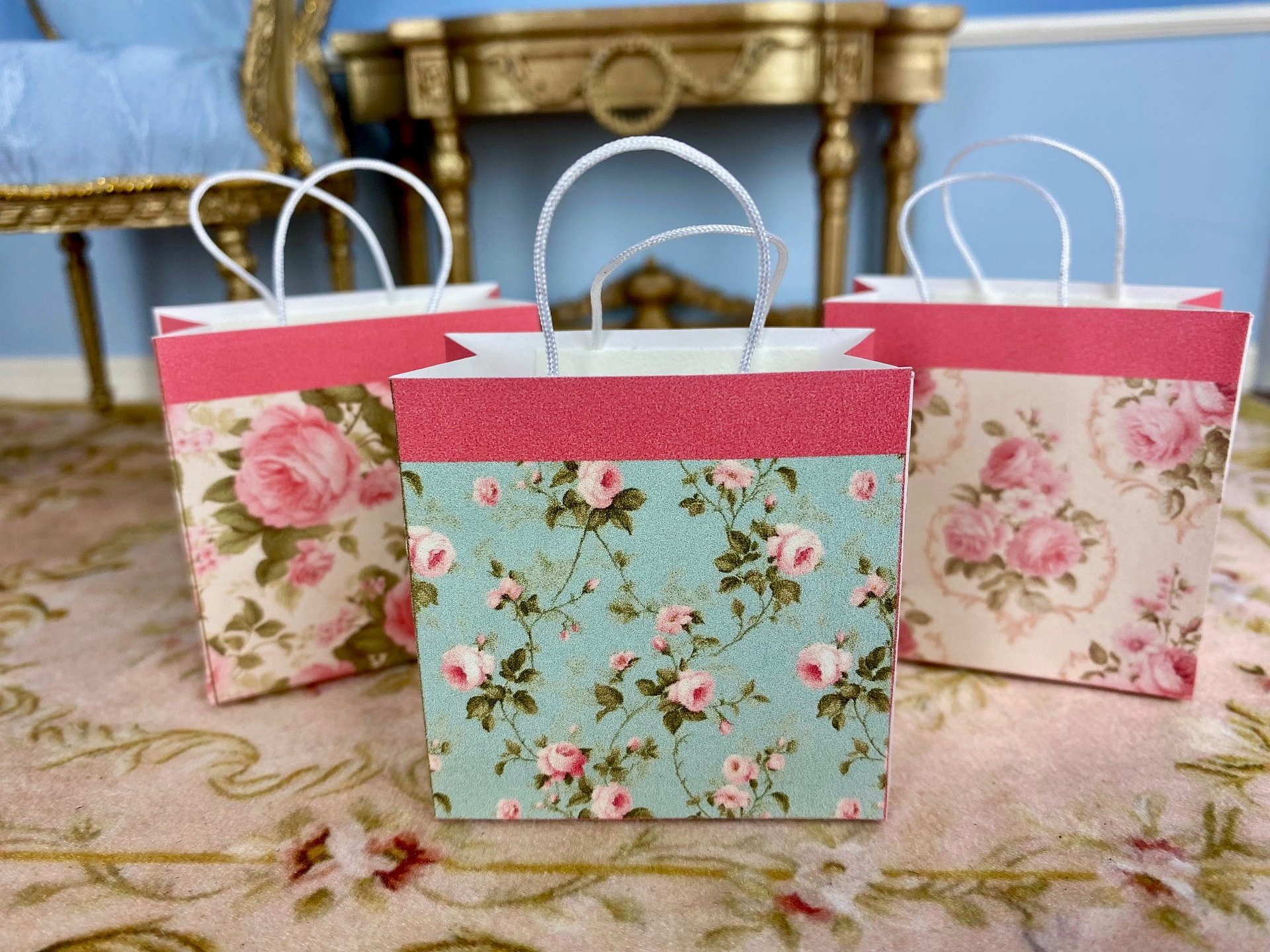 1:6 scale printable PDF shopping bags for 12