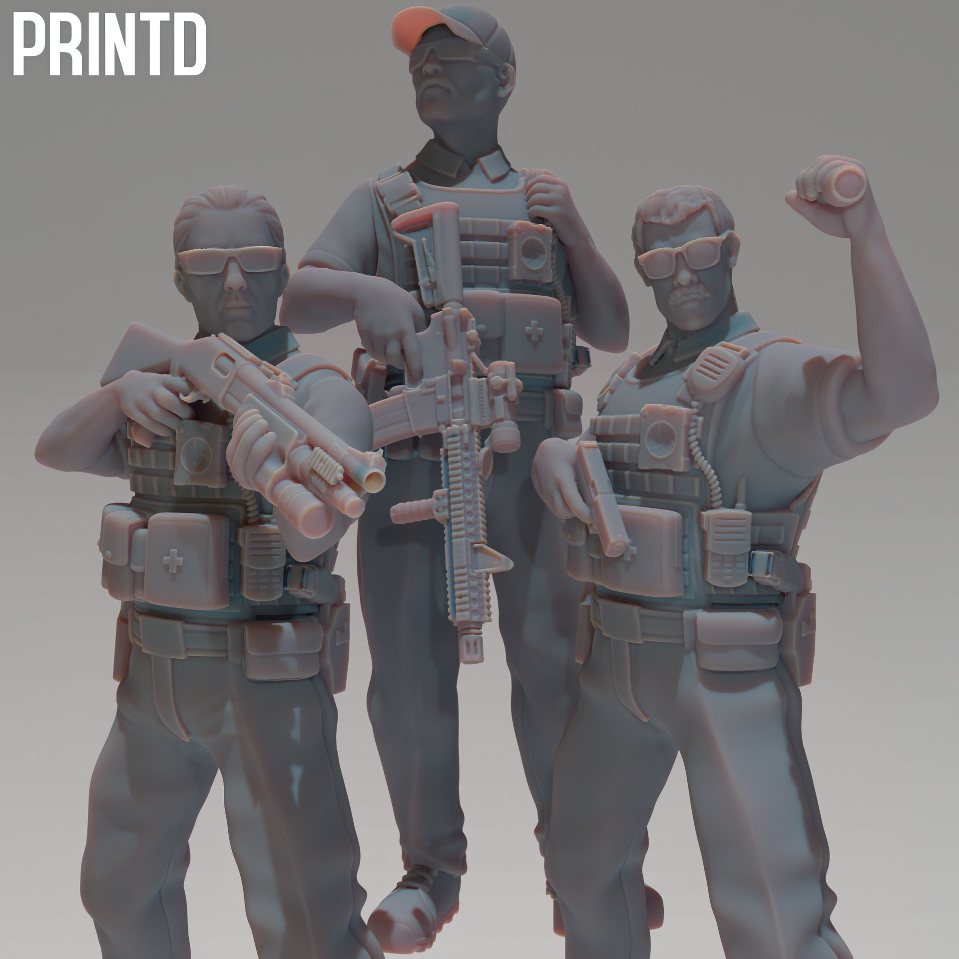 American Law Enforcement Officers - Modern Warfare Wargame Resin Models Zona Alpha product image (1)