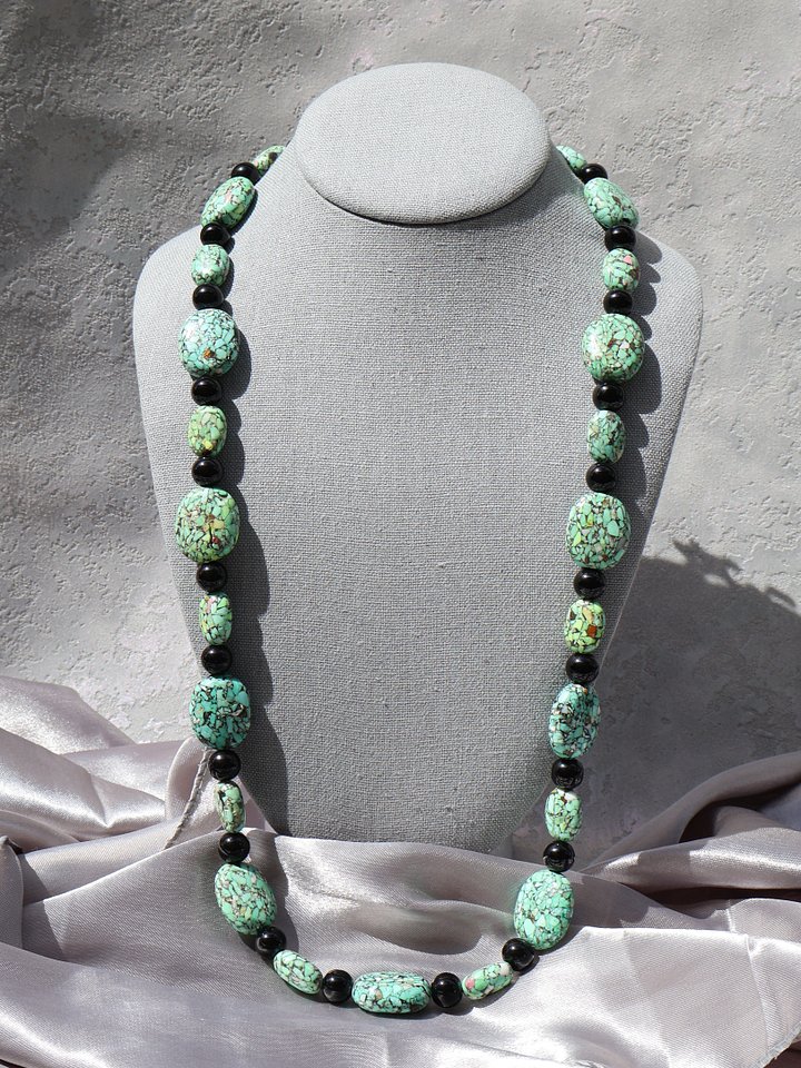 Turquoise Composite Opera Length Necklace product image (2)