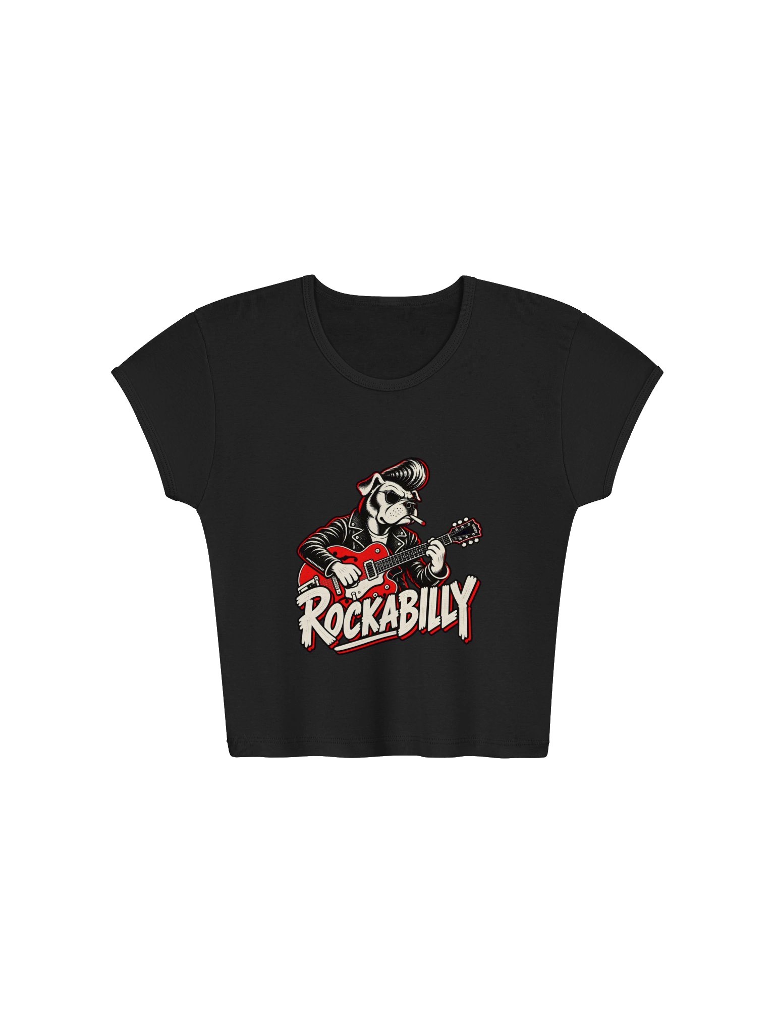 Rockabilly Guitar Dog Tee – Women product image (2)