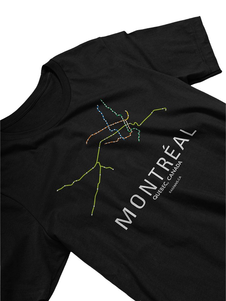 The Rail Fans Canada Map T-Shirt - Montréal product image (2)