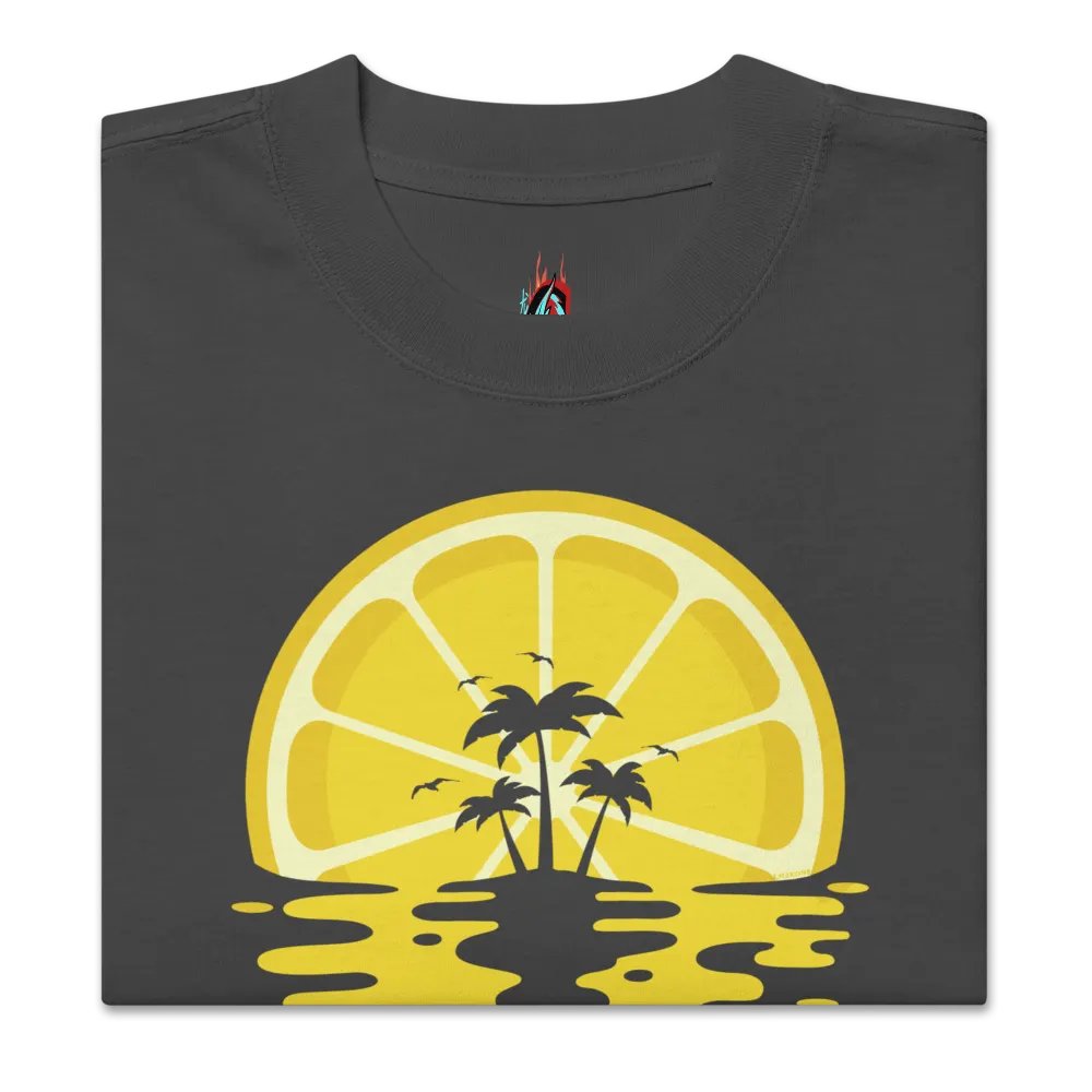 Sunset Lemon Vaporwave - Oversized Tee product image (9)