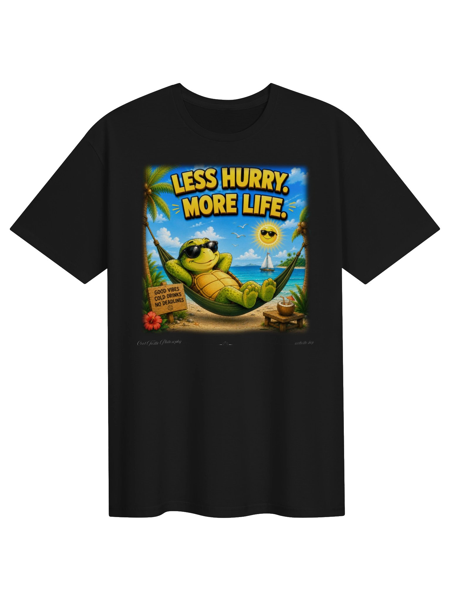 LESS HURRY. MORE LIFE. — Gildan 64000 Softstyle T-Shirt product image (1)