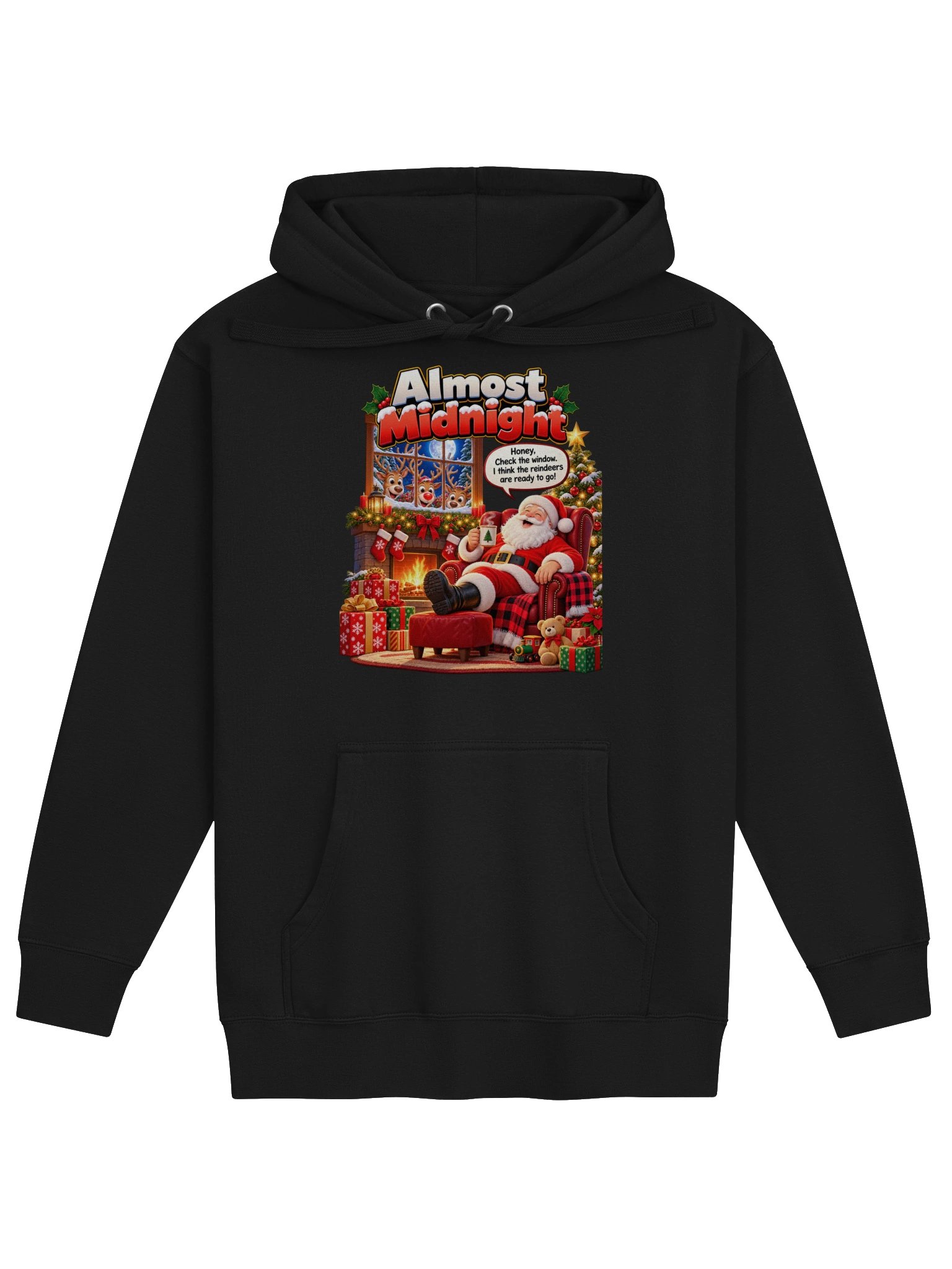 ALMOST MIDNIGHT — THE REINDEER ARE READY! HOODIE product image (1)