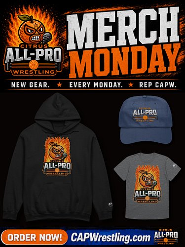 🚨 MERCH ON SALE 👉🏼 WWW.CAPWRESTLING.COM 🚨

Get the latest Citrus All-Pro Wrestling drip on our website www.capwrestling.com. ...