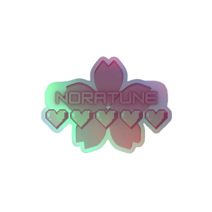 Pixel Heart Holographic Sticker product image (2)
