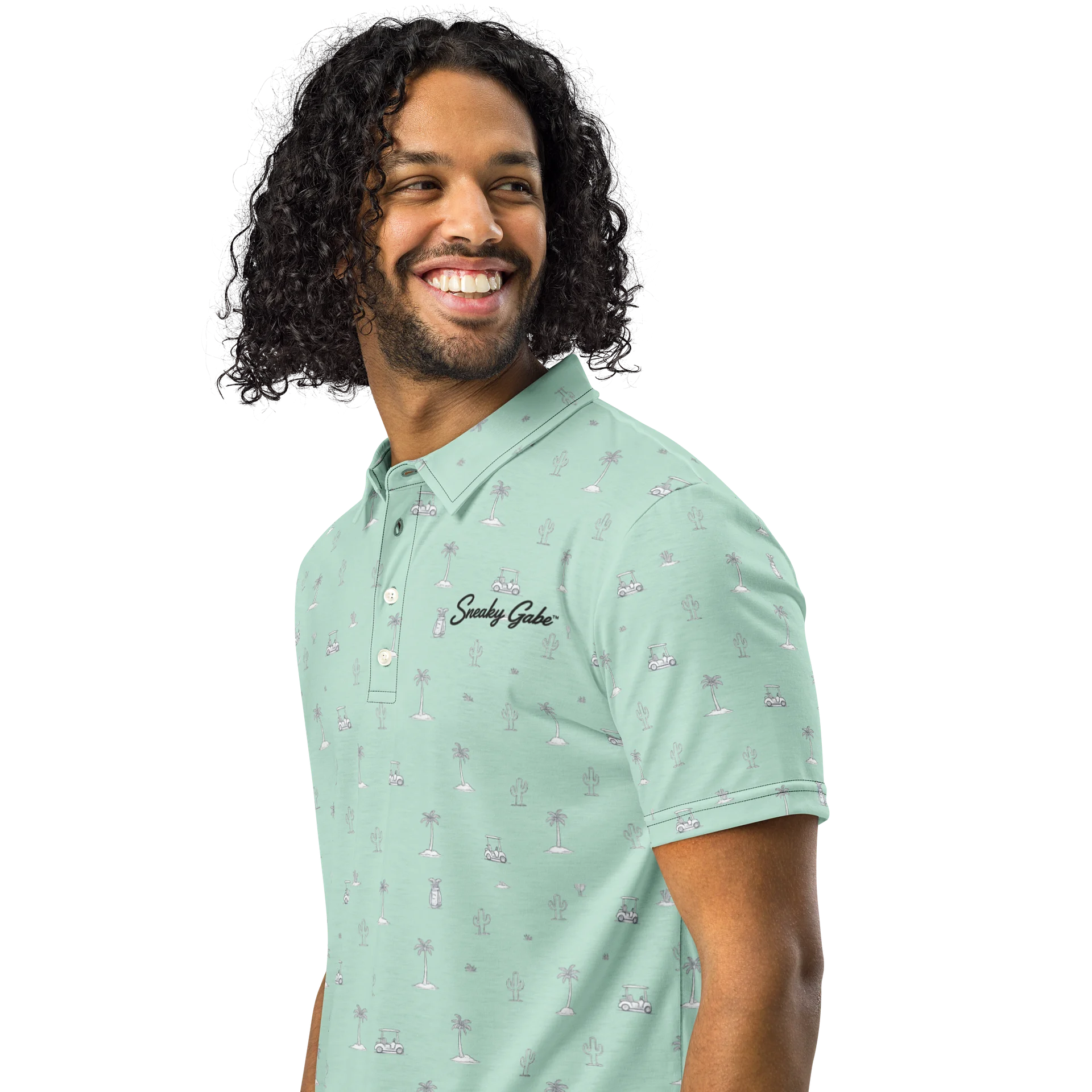 NEW Sneaky Golf™ Minty Fresh Desert Polo product image (3)