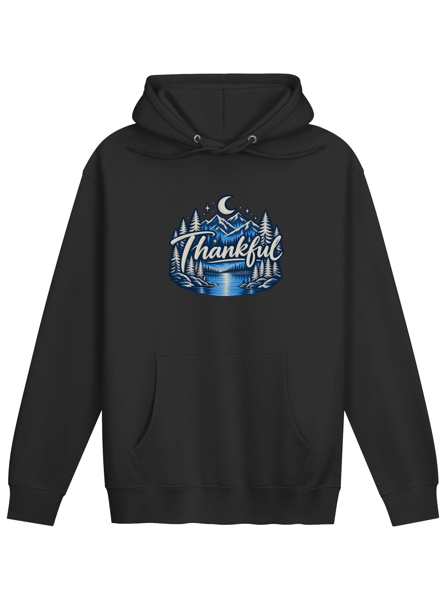 Thankful Mountain Moon Hoodie – Wilderness Fall Graphic Sweatshirt product image (1)