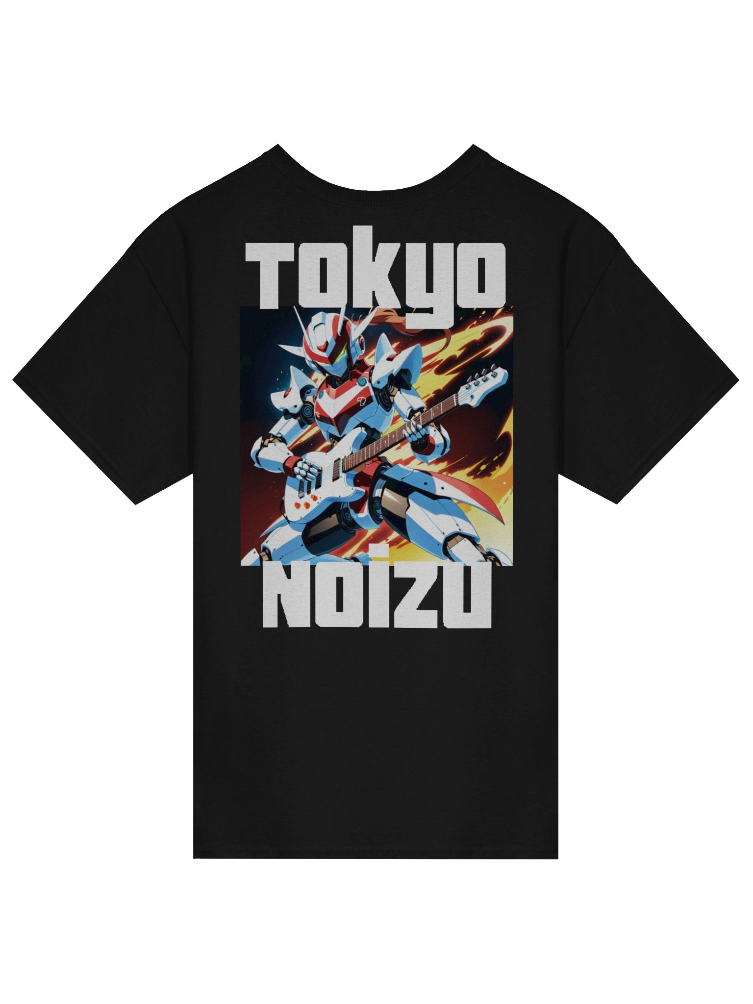 Battle Guitar Robot Graphic T-Shirt – Anime Rock & Japanese Streetwear product image (1)