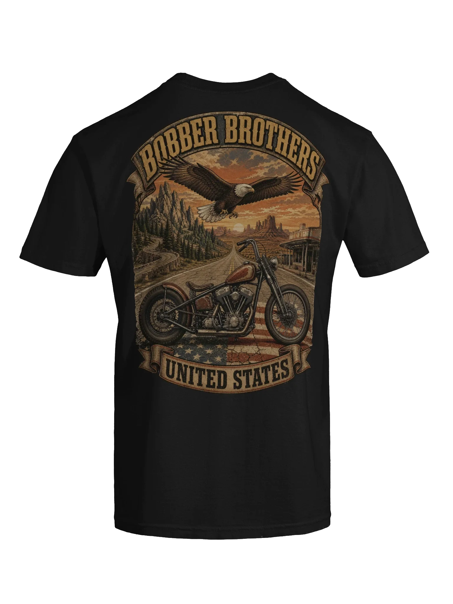 United States motorcycle t-shirt design by Bobber Brothers
