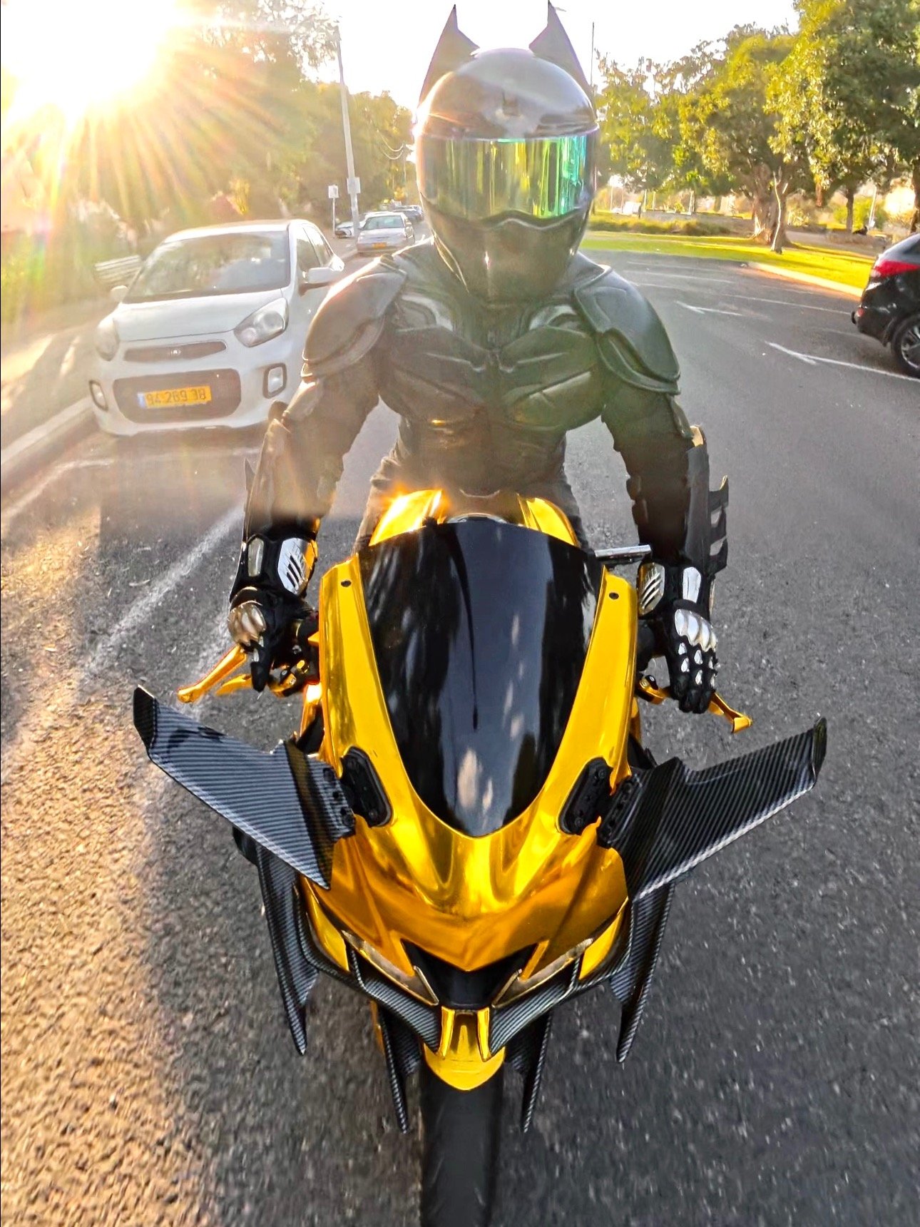 Universal Batman mirrors wings for motorcycle ( moto accessories parts tuning ) product image (2)