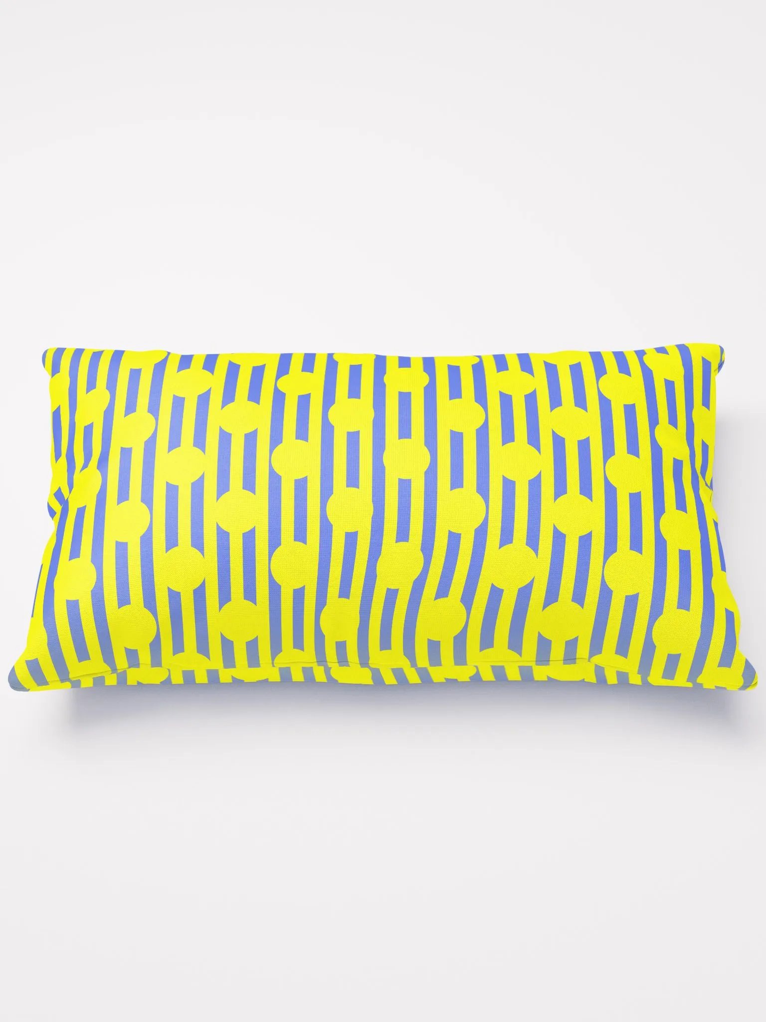 Yellow Stripes and Polkadots Throw Pillow product image (1)
