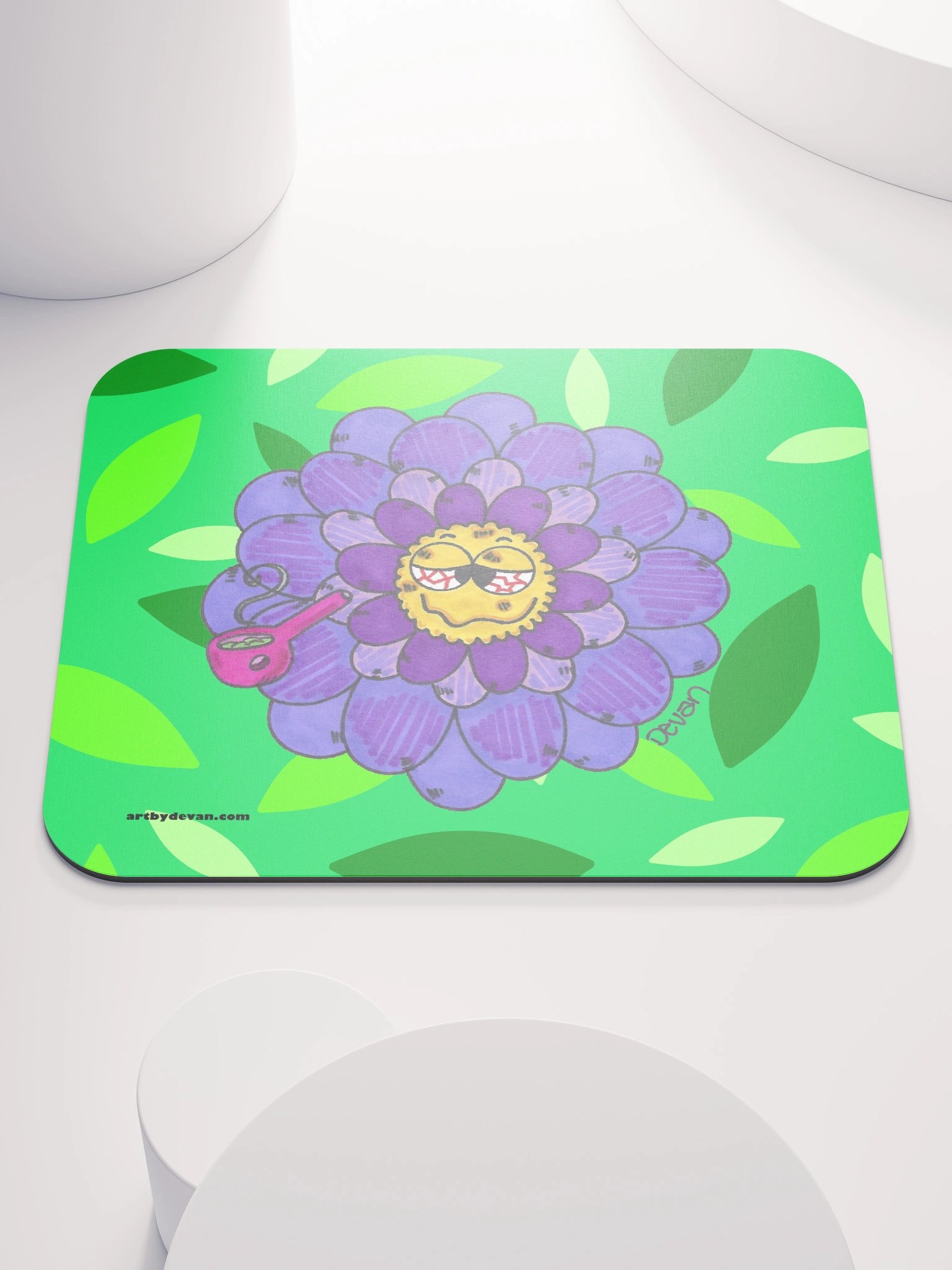 Purple Stoner Flower Mousepad product image (1)