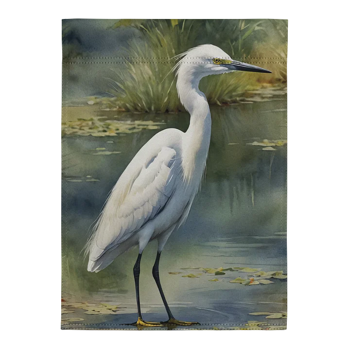 Snowy Egret Garden Flag product image (2)