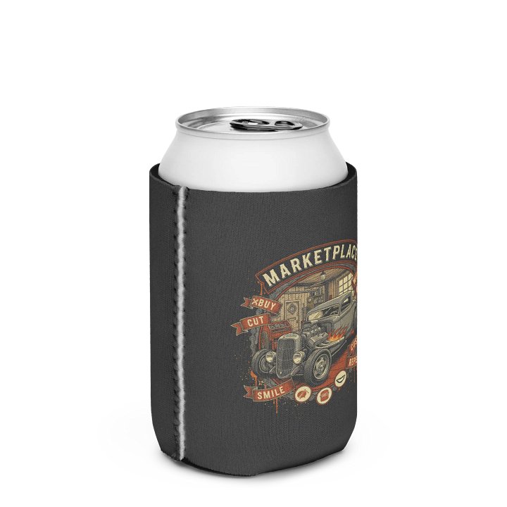 Retro Hot Rod Garage Can Cooler product image (2)