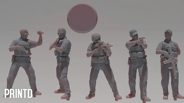 American Law Enforcement Officers - Modern Warfare Wargame Resin Models Zona Alpha product image (2)