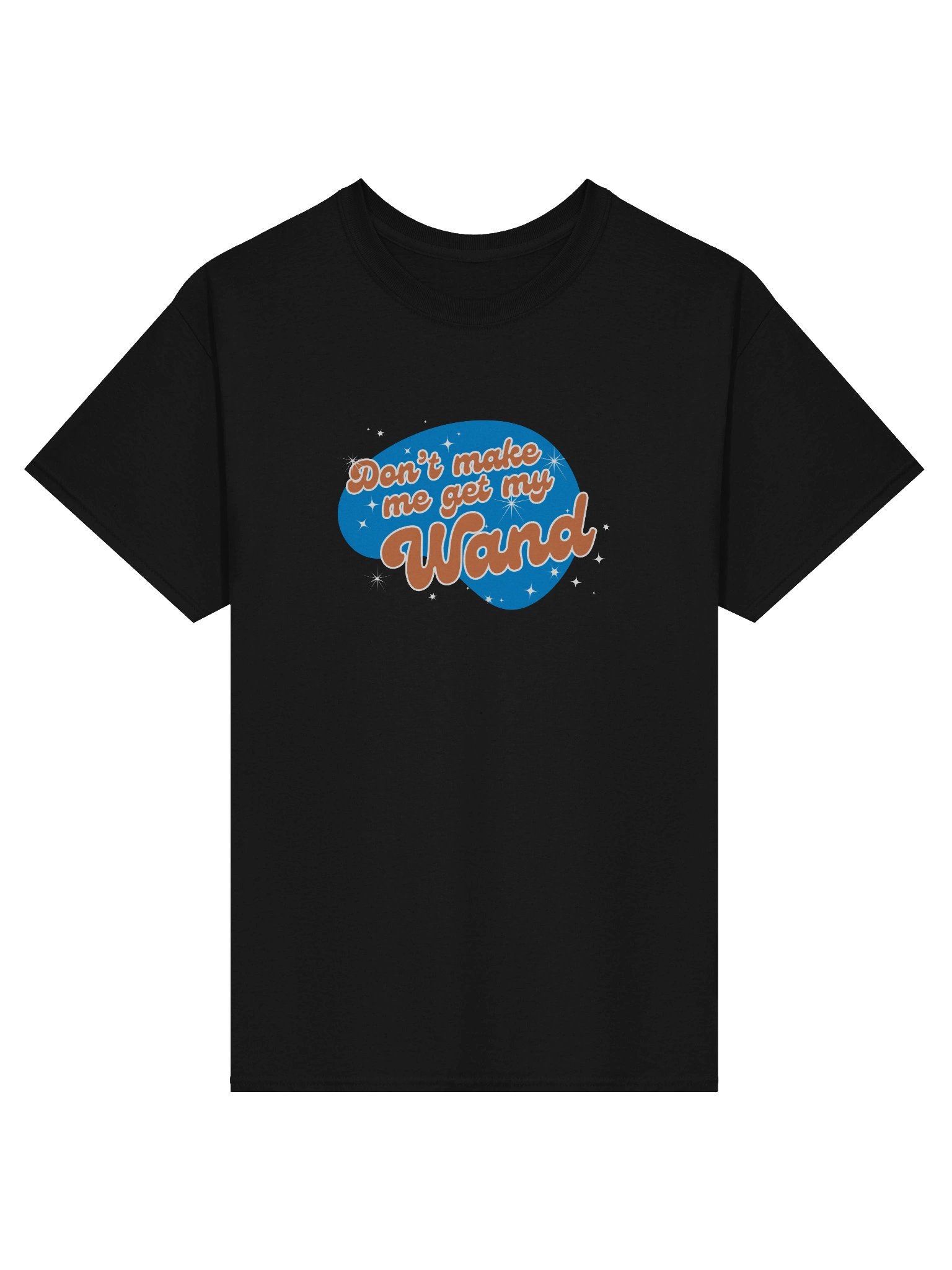 Fair Warning tee (orange & turquoise on black) product image (1)
